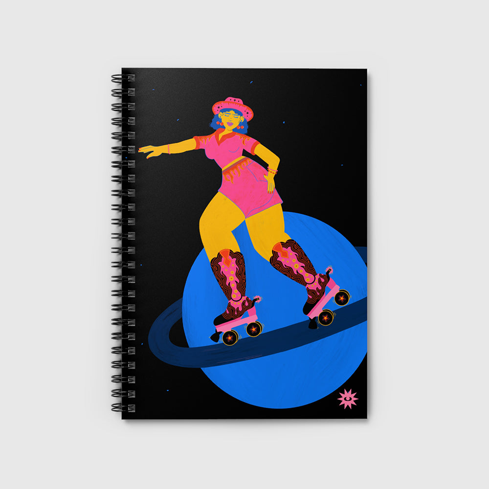 Cosmic Cowgirl Lined Notebook